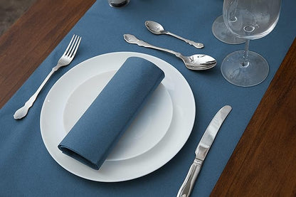 AMERICAN HOMESTEAD Paper Napkins - Navy Blue Disposable Linen-Like Dinner Napkins - Restaurant-Quality Table Serviettes for Weddings, Parties, and Events - 15.75" x 15.75" - 50 Count