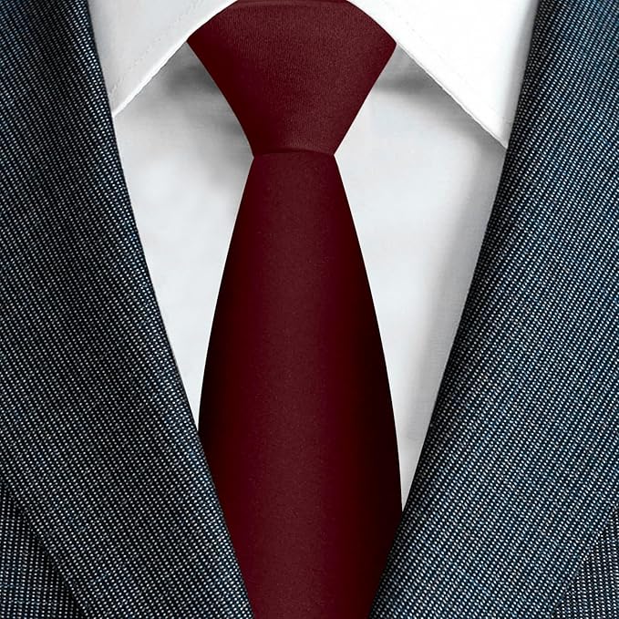 Men's Ties Solid Pure Color 3.15" (8CM) Necktie Plain Formal Business Wedding Black Ties For Men