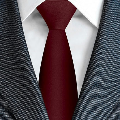 Men's Ties Solid Pure Color 3.15" (8CM) Necktie Plain Formal Business Wedding Black Ties For Men
