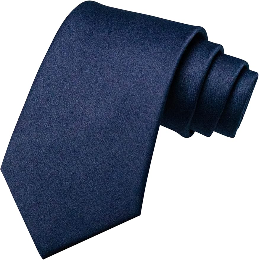 RBOCOTT Solid Color Tie and Pocket Square Hankerchief with Lapel Pin Set for Men