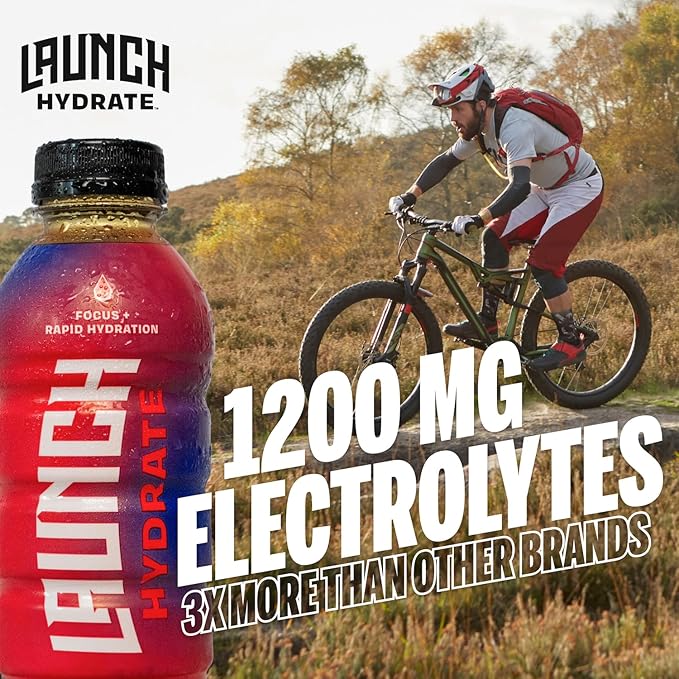 Sports Drink - Real Cane Sugar, Half the Sugar, 3x Electrolytes, Cognizin® for Focus, Vitamin B12 Energy Boost, L-Alanyl & L-Glutamine Hydration Formula, No Artificial Sweeteners, Colors, or High Fructose Corn Syrup – Fruit Punch Flavor – Trusted by Pe...
