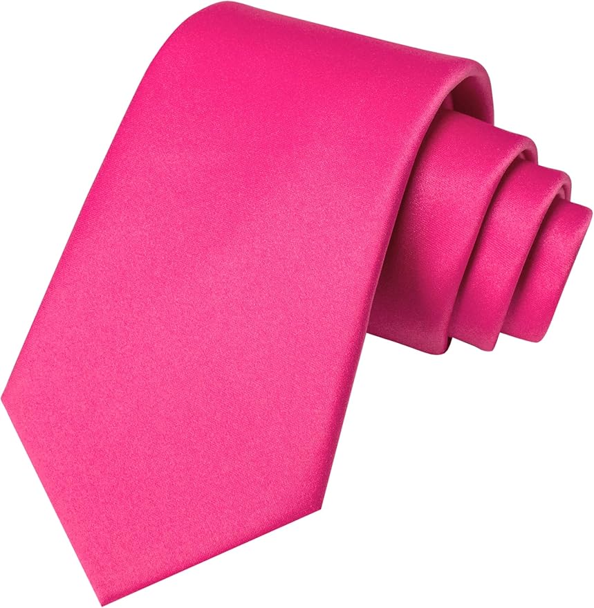 RBOCOTT Solid Color Tie and Pocket Square Hankerchief with Lapel Pin Set for Men