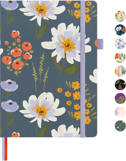 &And Per Se Lined Journal Notebook, 160 Pages, A5 5.7 x 8 inches College Ruled Thick Paper Notebook Journals for Writing, Hardcover Notebooks for Women Men Office School (Garden Flowers)