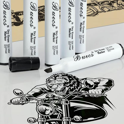 Black Dry Erase Markers, Low-Odor, 80 Count, Chisel tip, Perfect for Writing on Whiteboards, Dry-Erase Boards, Glass, School Office Supplies