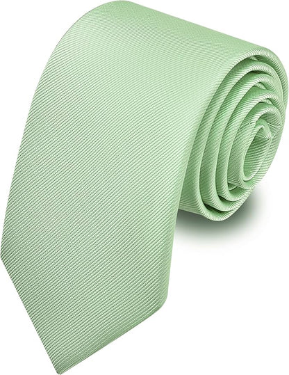Branduce 3.15"（8cm） Men's Solid Color Formal Woven Necktie + Gift Box