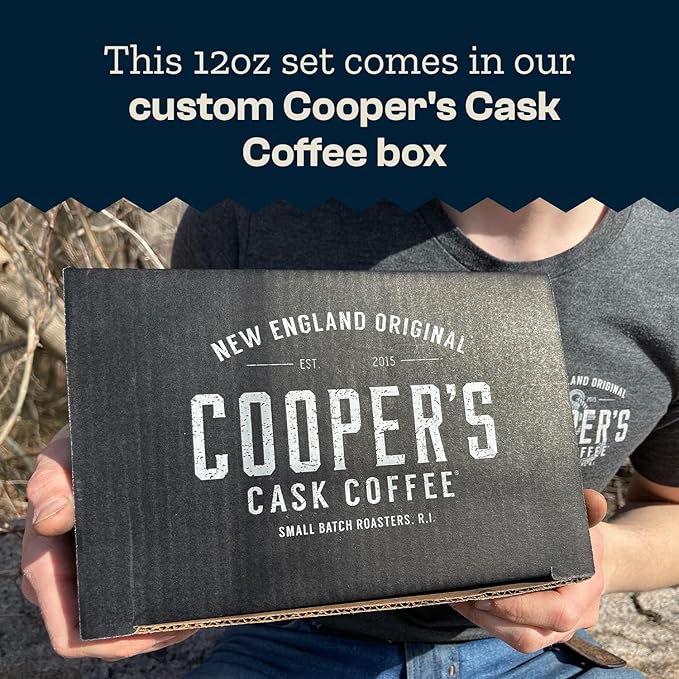 Bourbon Barrel Aged Coffee Whole Bean Set, Single Origin Sumatra Whiskey, Ethiopian Rye, Rwanda Rum Roasted Coffee Beans (Whole Bean, 4 Ounce (Pack of 3))