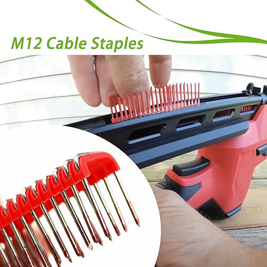 1" Insulated Cable Staples MNM1-600 fit Milwauke Cable Stapler Gun M12 2448-20 for to Wood Surfaces - Fit Milwauke Staples 600 per Box (Cable Staples-320)