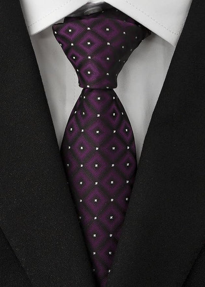 Adulove Men's Necktie Classic Silk Tie Woven Jacquard Neck Ties 6 PCS