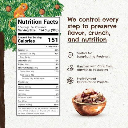 Snack Açaí Trail Mix 7 oz – The True Organic Brazil Nuts Roasted + Açaí Fruit Nibs + Cupuaçu Fruit Nibs – Nutrient-Rich and Practical Combo – Fresh, Vegan and Gluten Free – Forest Up