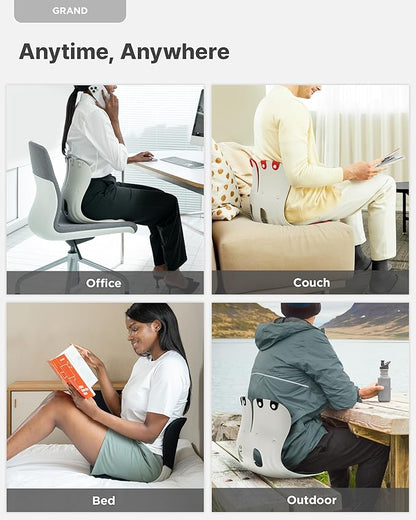 curble Grand(Extra Wide&Sturdy) Cover Set – Ergonomic Back Support Chair with Detachable Cover, Lumbar Support for Posture Correction & Lower Back Pain Relief, Perfect for Home & Office(Set Black)