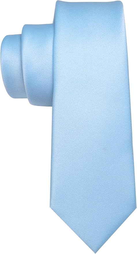 RBOCOTT 2.4“ Solid Color Skinny Tie Business Wedding Necktie for Men(6cm)