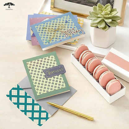 Greeting Card Making Kits DIY Blank Cards for Birthdays, 9 Envelopes, Balloon Thank You Cards, Colourful Balloon Thank You Cards with Envelopes