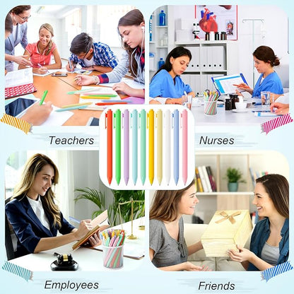 Crtiin Gel Ink Pens Bulk, Black Ink 0.5mm Fine Point Retractable Pen Smooth Writing Office School Supplies for Teacher Server Operation Christmas Charity Donation Thanksgiving