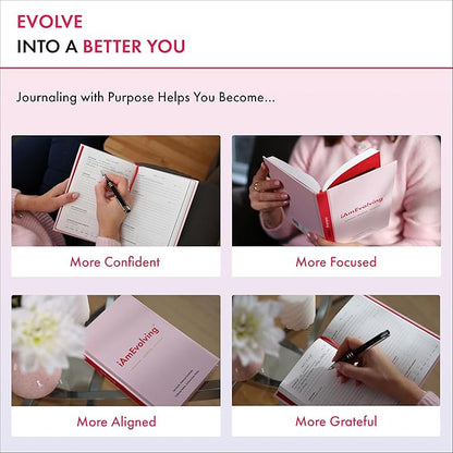 iAmEvolving Journal – Guided Gratitude & Goal Planner with Habit Tracker, Mindfulness Prompts & Daily Reflection | Undated 6-Month Self-Care & Wellness Notebook for Personal Growth (Lavender)