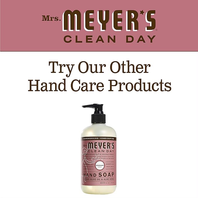 MRS. MEYER'S CLEAN DAY Liquid Hand Soap, Cruelty Free and Biodegradable Formula, Rosemary Scent, 12.5 oz- Pack of 3