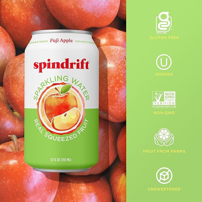 Spindrift Fuji Apple Can 12 Ounce (Pack of 24)