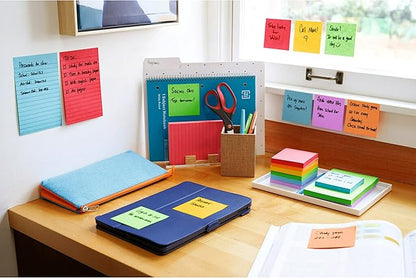 Post-it Super Sticky Notes, 5 Sticky Note Pads, 3 x 3 in., School Supplies, Office Products, Sticky Notes for Vertical Surfaces, Monitors, Walls and Windows, Orchid Frost Lavender