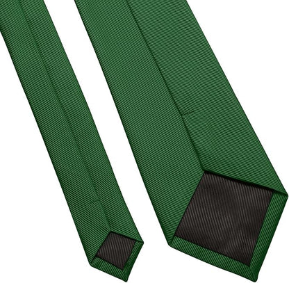 DecTwig Men's Ties Solid Color Formal Neckties 3.15" (8CM) Black Ties For Men