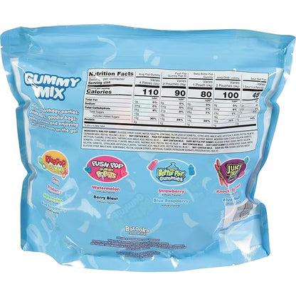 Bazooka Brands Christmas Gummy Candy Variety Pack, 52 Ct Chewy Gummy Candy Individually Wrapped in Fruity Flavors For Birthday Party Favors, Stocking Stuffers, Candy Bowls, Kids Gift