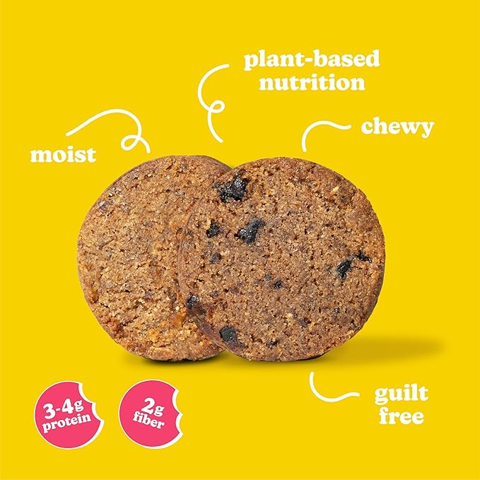 Love + Chew Superfood Soft Baked MINI Cookies, Banana Bread & Cherry Almond, Plant Based Cookie With Almonds, Fruit, & Chia Seeds for Kids & Adults, Vegan Snacks, Gluten Free, Paleo, Non GMO, 16 Pack