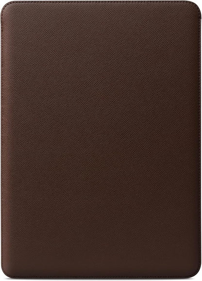 Comfyable Laptop Sleeve 15 Inch Precisely Compatible with MacBook Air 15" M4 2025 A3241 & M3 2024 A3114 & M2 2023 A2941, Faux Leather Cover Case, Coffee
