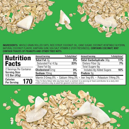 Bobo's Oat Bar Fruit Flavored Multipack, 4 Lemon Poppyseed and 4 Coconut, Great Tasting Healthy Snacks for the Whole Family (8, Fruit Multi)