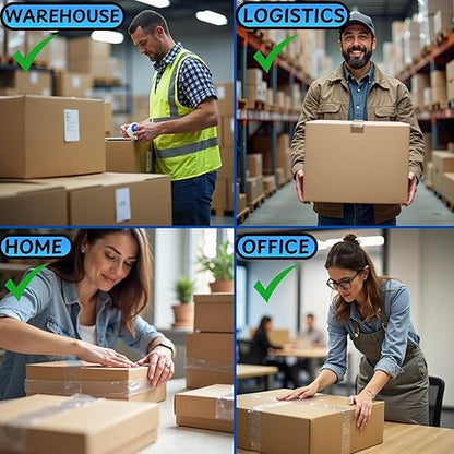 Packing Tape Clear Packaging Refill No Noise Heavy Duty Shipping Adhesive Quiet Dispenser Moving Supplies Boxes Mailing Strong Sealing Boxing Office Silent 60 Yds x 1.88" Wide x 2.7 Mil Thick 6 Rolls