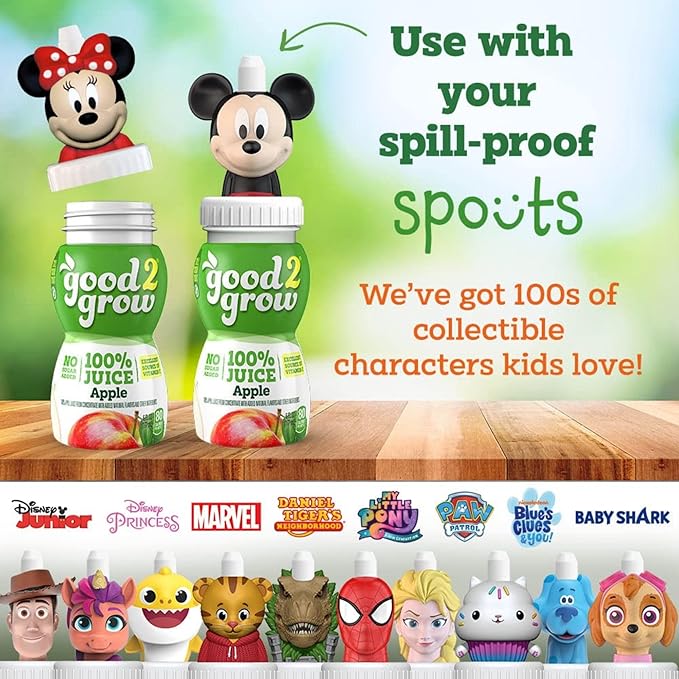 good2grow 100% Apple Juice for Kids - Apple Juice Bottles Bulk 24 Pack, Reusable Bottle, No Sugar Added, Good Source of Vitamin C - 6 fl oz, Pack of 24 (Spill Proof Tops Not Included)