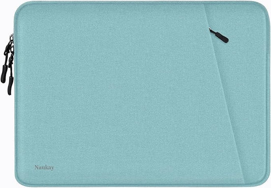 Laptop Sleeve 14 inch, Shockproof Protective Computer Cover with Accessories Pocket, Portable Laptop Case Compatible for 14 inch MacBook Air/Pro, Dell, HP, Acer, Asus, Lenovo, Light Blue