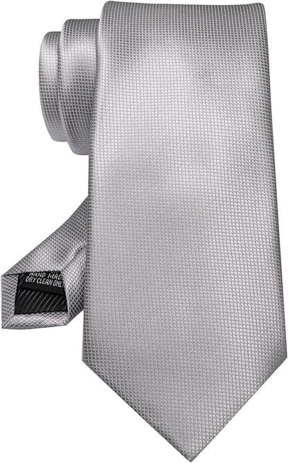 JEMYGINS Solid Color Tie Mens Necktie for Business and Wedding