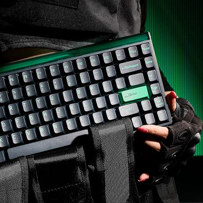 MelGeek MADE84 Pro Wired Keyboard, Hall Effect Magnetic Switch Gaming Keyboard, 75% Compact Rapid Trigger, Hot-Swappable, RGB Snap Tap & Adjustable Actuation, Online HIVE Custom (DF Green)
