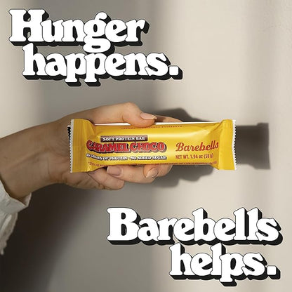 Barebells Soft Protein Bars Caramel Choco - 24 Bars (2 Packs of 12) - Protein Snacks with 16g of High Protein - Fluffy Chocolate Protein Bar with 2g of Total Sugars - Soft Protein Snack & Breakfast Bars