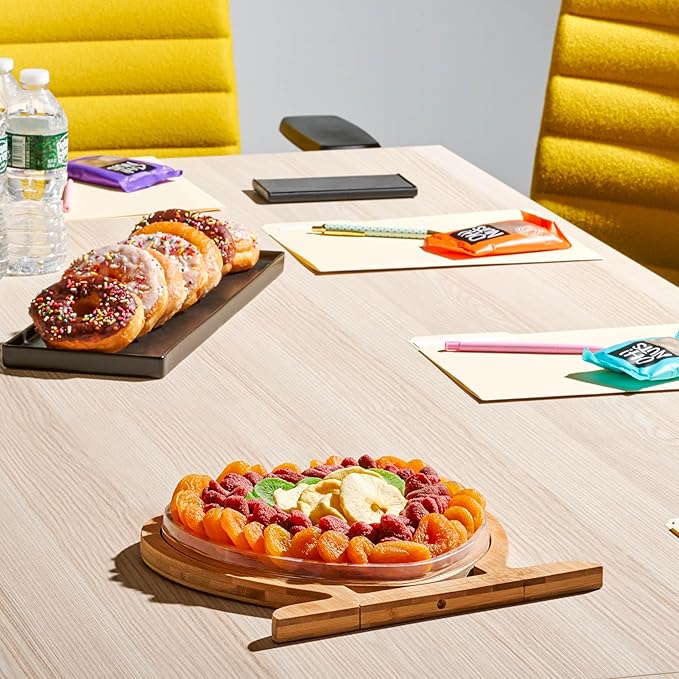 Oh! Nuts Dried Fruit Gift Basket - Gourmet Gift Baskets - Holiday Healthy Assortment Dried Fruits Gift Box - Crafted in the USA - Wooden Heart Shape Gift Tray - (Ruby Heart)