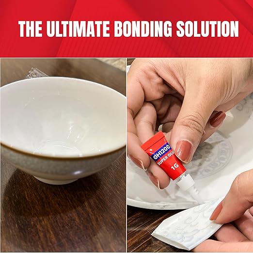 GH1200-1 Gram (Pack of 48) Single-Use Super Glue All Purpose, Super Fast, Thick & Strong Adhesive Superglue, Cyanoacrylate Glue for Hard Plastics, DIY Craft, Ceramics, Frame, Leather, Metal, Etc