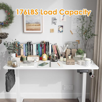 STARY Electric Standing Desk Adjustable Height Sit Stand Home Office Desk with Splice Board