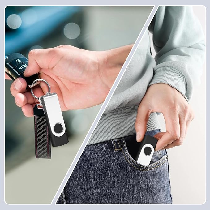 AreTop 16GB Flash Drive 100 Pack, USB 2.0 Swivel Thumb Drives Bulk USB Memory Stick Jump Drive Flash Drives Bulk (100 Pack 16GB,Black)