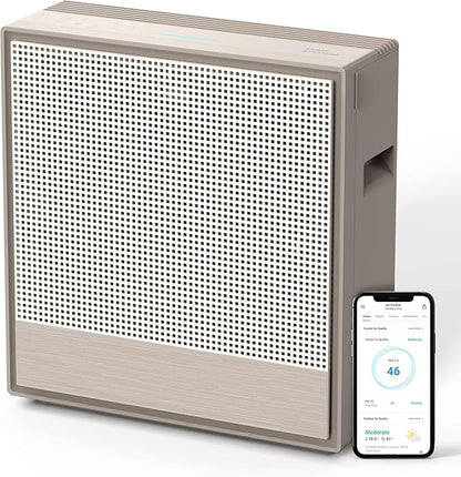 COWAY Air Purifiers for Home Large Room Up to 930 ft², Washable Pre-Filter and True HEPA Filter for Smoke, Allergies, Pet Dander, Odor, AQI, App Control, Smart & Rapid Mode, 3yr Warranty, 250S