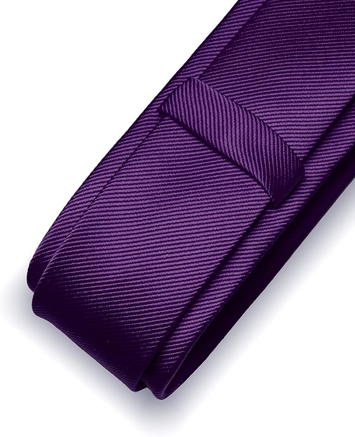 RBOCOTT 2.4" Solid Color Skinny Tie for Men Slim Necktie(6cm)