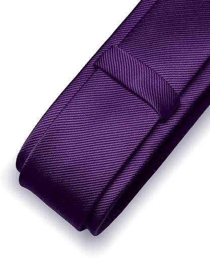 RBOCOTT 2.4" Solid Color Skinny Tie for Men Slim Necktie(6cm)