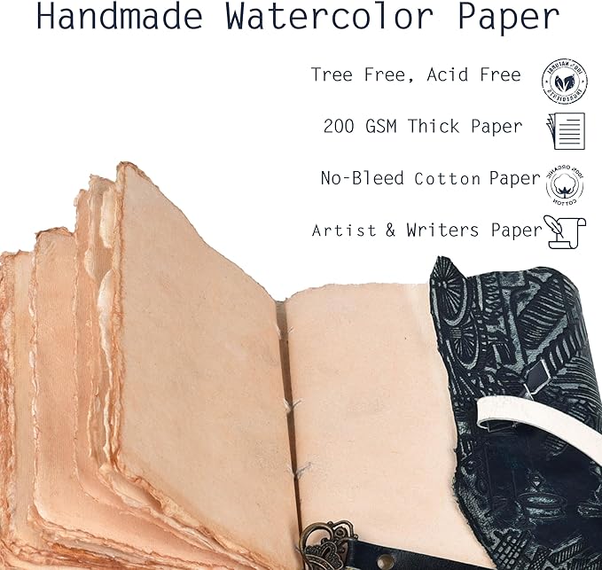 LEATHER VILLAGE Genuine Leather Handmade Journal for Men & Women – Vitruvian Man Embossed Cover – Key Closure – Book of Shadow – Vintage Deckle Edge Paper for Writing, Drawing – 7x5 Inches – Turquoise