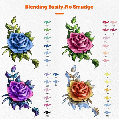 Soucolor Alcohol Markers Art Set, Aesthetic Cute Preppy Stuff School Supplies,Art Kits Supplies Gifts for Teens Girls Boys,101 Dual Tip Sketching Coloring Drawing Markers for Kids Adult Coloring Books