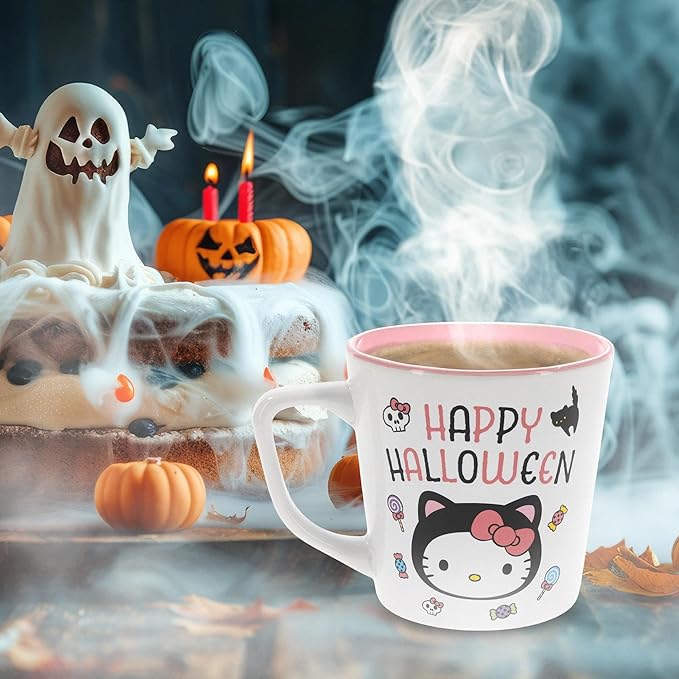 Silver Buffalo Sanrio Hello Kitty Halloween Ceramic Mug, 17.5 Ounces