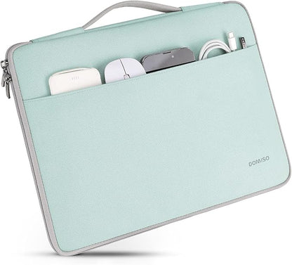 DOMISO 14 inch Laptop Case Sleeve Protective Cover Compatible with 15 inch MacBook Air M4 M3 M2,MacBook Pro,14-15 inch HP Dell ASUS Lenovo Chromebook,Waterproof Computer Cases Bag,Mint Green