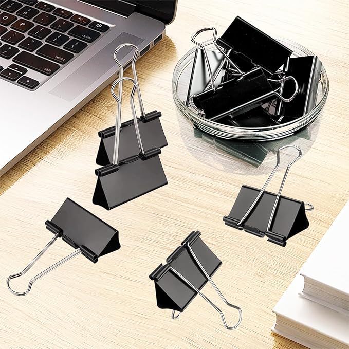 Extra Large Binder Clips 2 Inch (72 Pack), Big Paper Clamps with Box Giant Binder Clips for Office and Home Supplies