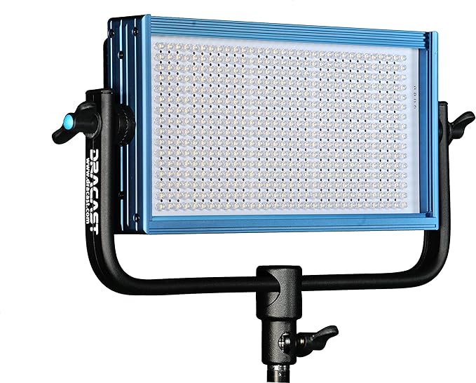 Dracast Pro Series LED1000 Bi-Color LED 2 Light Kit with V-Mount Battery Plates and Light Stands