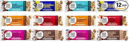 88 Acres Granola Bars | Gluten Free, Nut-Free Oat and Seed Snack Bar | Vegan & Non GMO | 12 Pack (Variety Pack)…