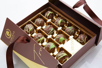CARIANS Assorted Dubai Chocolate Truffles Box, Dubai Chocolate Candy with Pistachio and Kunafa, Box of Candy, Luxury Premium Gourmet, Great for Gift Giving, Christmas, Thanksgiving, Anniversary