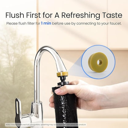Waterdrop Gravity-fed Water Filtration System, NSF/ANSI 42&372 Certified Black Carbon Filters, Reduce Lead and Up to 99% Chlorine, with Stainless Steel Stand, 1.5 Gallons