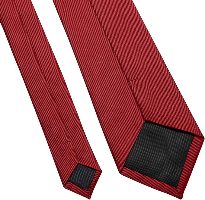 DecTwig Men's Ties Solid Color Formal Neckties 3.15" (8CM) Black Ties For Men