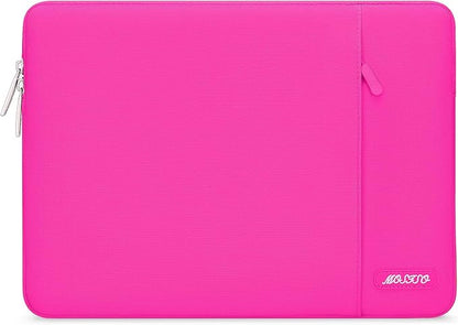 MOSISO Laptop Case 15 inch, 15 inch Laptop Sleeve Compatible with MacBook Air 15 M4 A3241 M3 A3114 M2 A2941 2025 2024 2023,Dell XPS 15,Polyester Vertical Computer Sleeve Bag with Pocket, Bright Rose